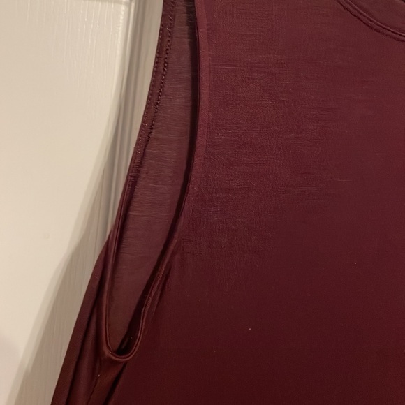 Athleta Asymmetrical Tank Top Womens xSmall Maroon - Picture 5 of 6